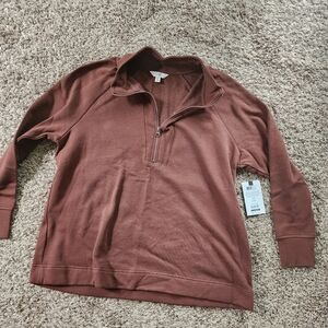 Terra & Sky Plus Quarter Zip Sweatshirt